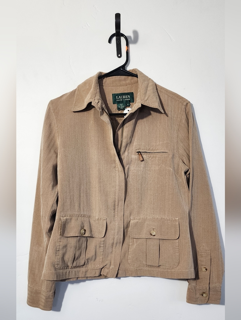 Lauren Ralph Lauren Women's Light Brown Corduroy Utility Jacket